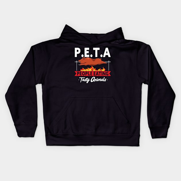 Meat Lovers Foodies Grilling Cooking Barbeque Kids Hoodie by Tom´s TeeStore